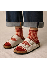 Pika & Bear Pika & Bear - "Lazy J" Waffle Gingham Ankle Socks with Ruffled Edge (3 pack)