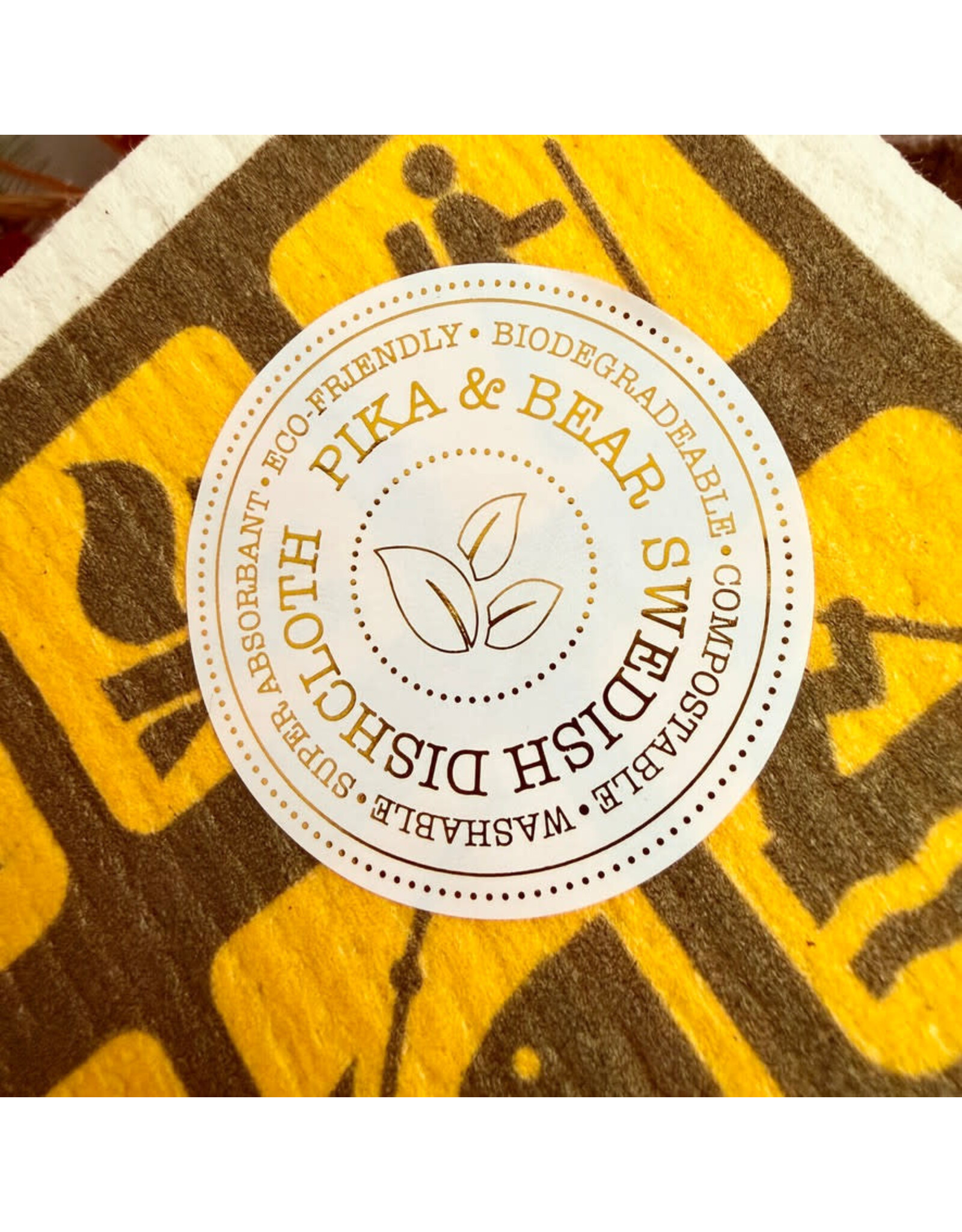 Pika & Bear Pika & Bear - "Park Life" Park Symbols Design Swedish Dishcloth