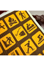 Pika & Bear Pika & Bear - "Park Life" Park Symbols Design Swedish Dishcloth