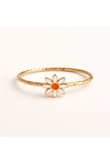 Pika & Bear Pika & Bear - "Daisy Jane" Enamelled Daisy Ring in Gold