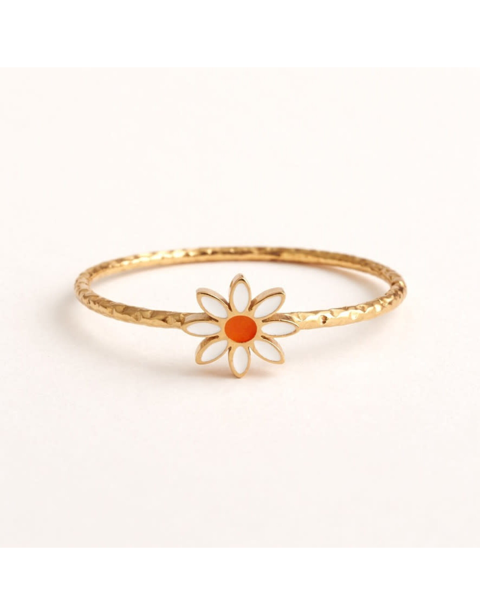 Pika & Bear Pika & Bear - "Daisy Jane" Enamelled Daisy Ring in Gold