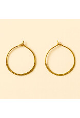 Pika & Bear Pika & Bear - "Millet" Hammered Hoop Earrings
