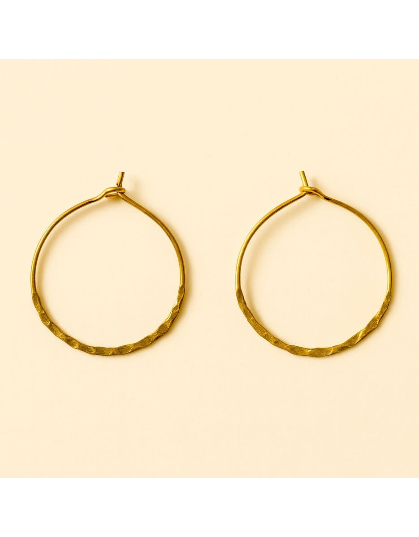 Pika & Bear Pika & Bear - "Millet" Hammered Hoop Earrings