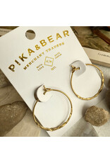 Pika & Bear Pika & Bear - "Millet" Hammered Hoop Earrings