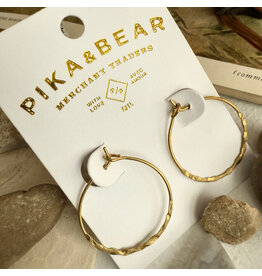 Pika & Bear Pika & Bear - "Millet" Hammered Hoop Earrings
