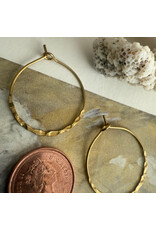 Pika & Bear Pika & Bear - "Millet" Hammered Hoop Earrings