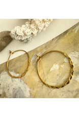 Pika & Bear Pika & Bear - "Millet" Hammered Hoop Earrings