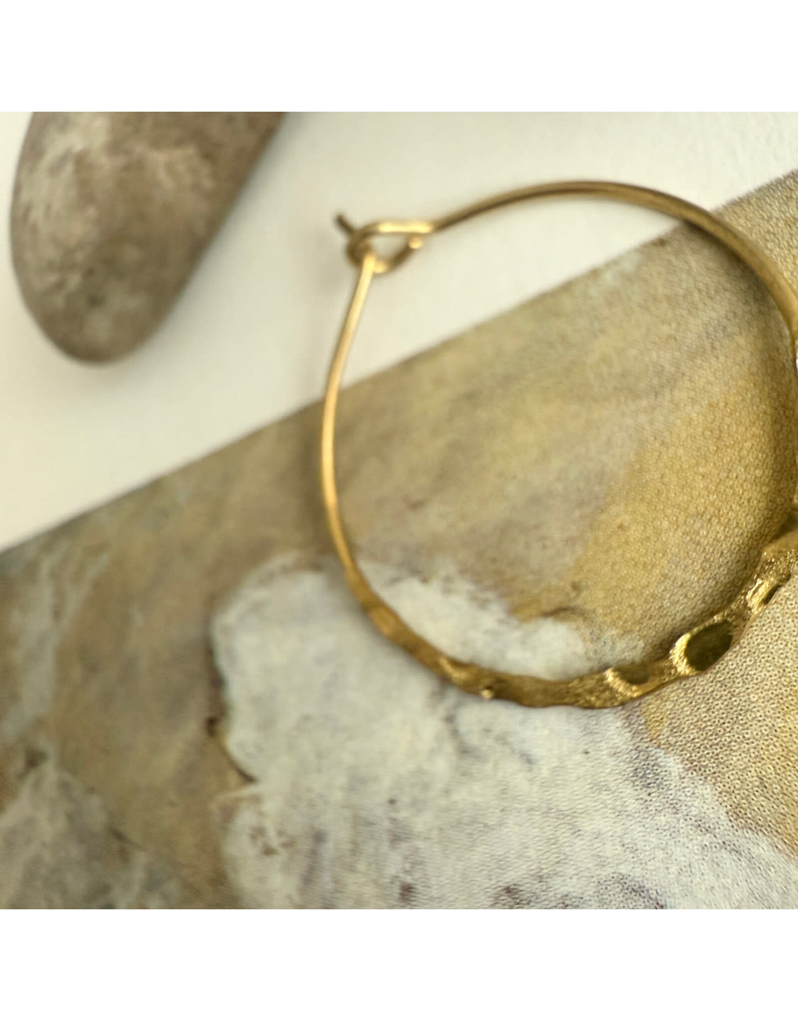 Pika & Bear Pika & Bear - "Millet" Hammered Hoop Earrings