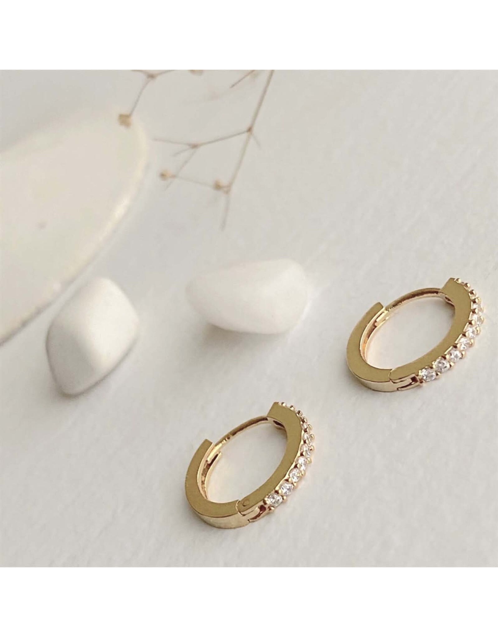 Pika & Bear Pika & Bear - "Wyst" Rhinestone Encrusted Sleeper Hoops