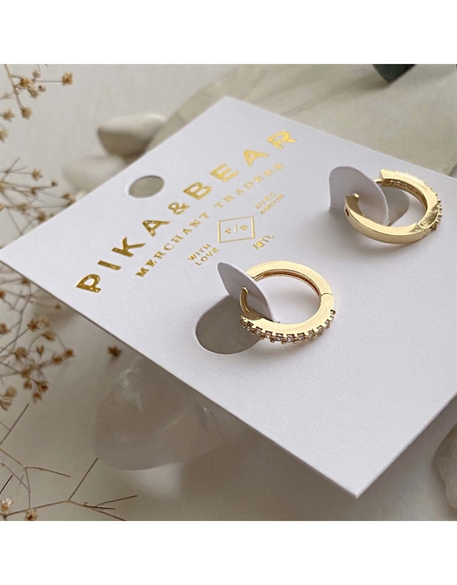 Pika & Bear Pika & Bear - "Wyst" Rhinestone Encrusted Sleeper Hoops