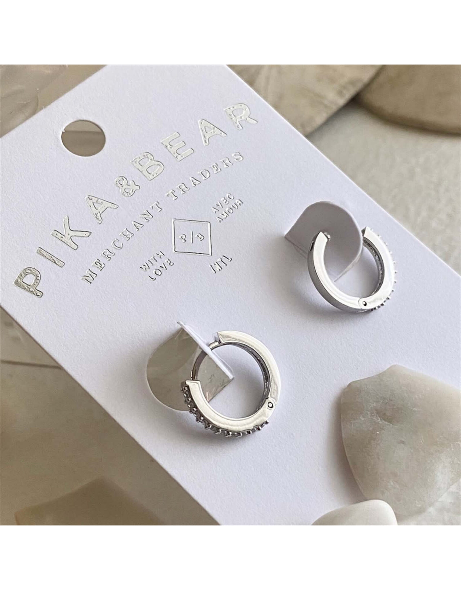 Pika & Bear Pika & Bear - "Wyst" Rhinestone Encrusted Sleeper Hoops