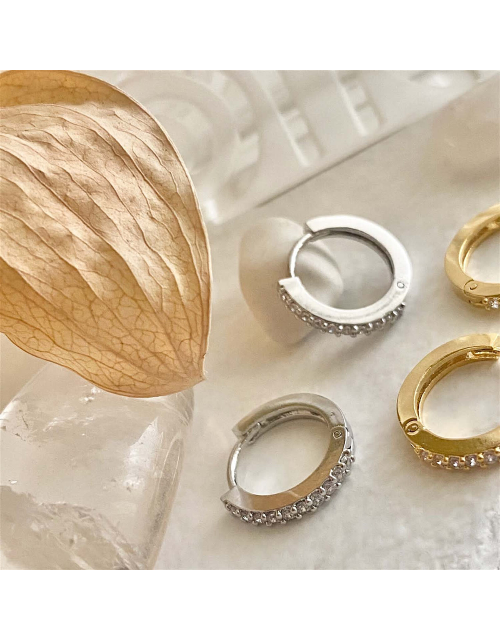 Pika & Bear Pika & Bear - "Wyst" Rhinestone Encrusted Sleeper Hoops