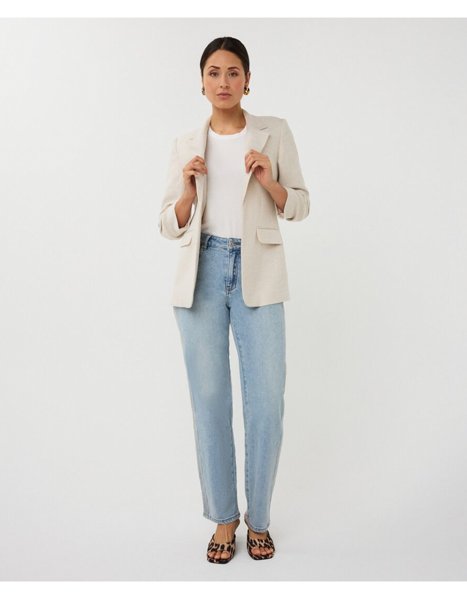 EsQualo EsQualo - Linen Blazer (Light Sand)