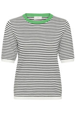 Kaffe Kaffe - Lizza Narrow Stripe (Chalk / Black / Green)