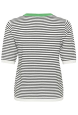 Kaffe Kaffe - Lizza Narrow Stripe (Chalk / Black / Green)