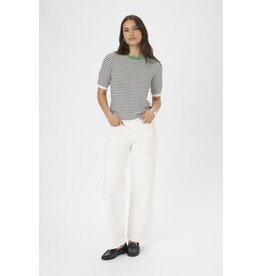 Kaffe Kaffe - Lizza Narrow Stripe (Chalk / Black / Green)