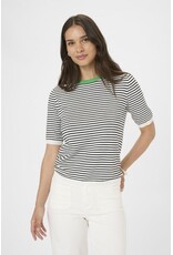 Kaffe Kaffe - Lizza Narrow Stripe (Chalk / Black / Green)