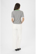 Kaffe Kaffe - Lizza Narrow Stripe (Chalk / Black / Green)