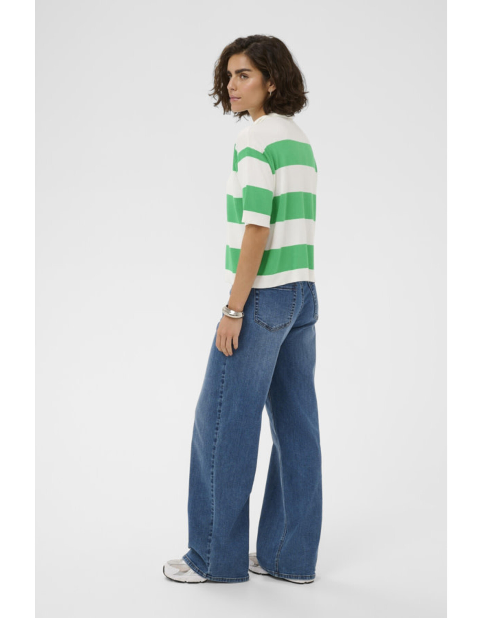 Kaffe Kaffe - Lizza Polo Knit (Bright Green / Chai)