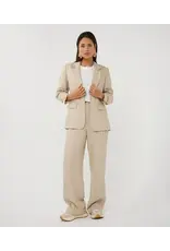 EsQualo EsQualo - Linen Striped Blazer (Sand)