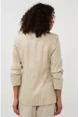 EsQualo EsQualo - Linen Striped Blazer (Sand)