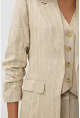 EsQualo EsQualo - Linen Striped Blazer (Sand)