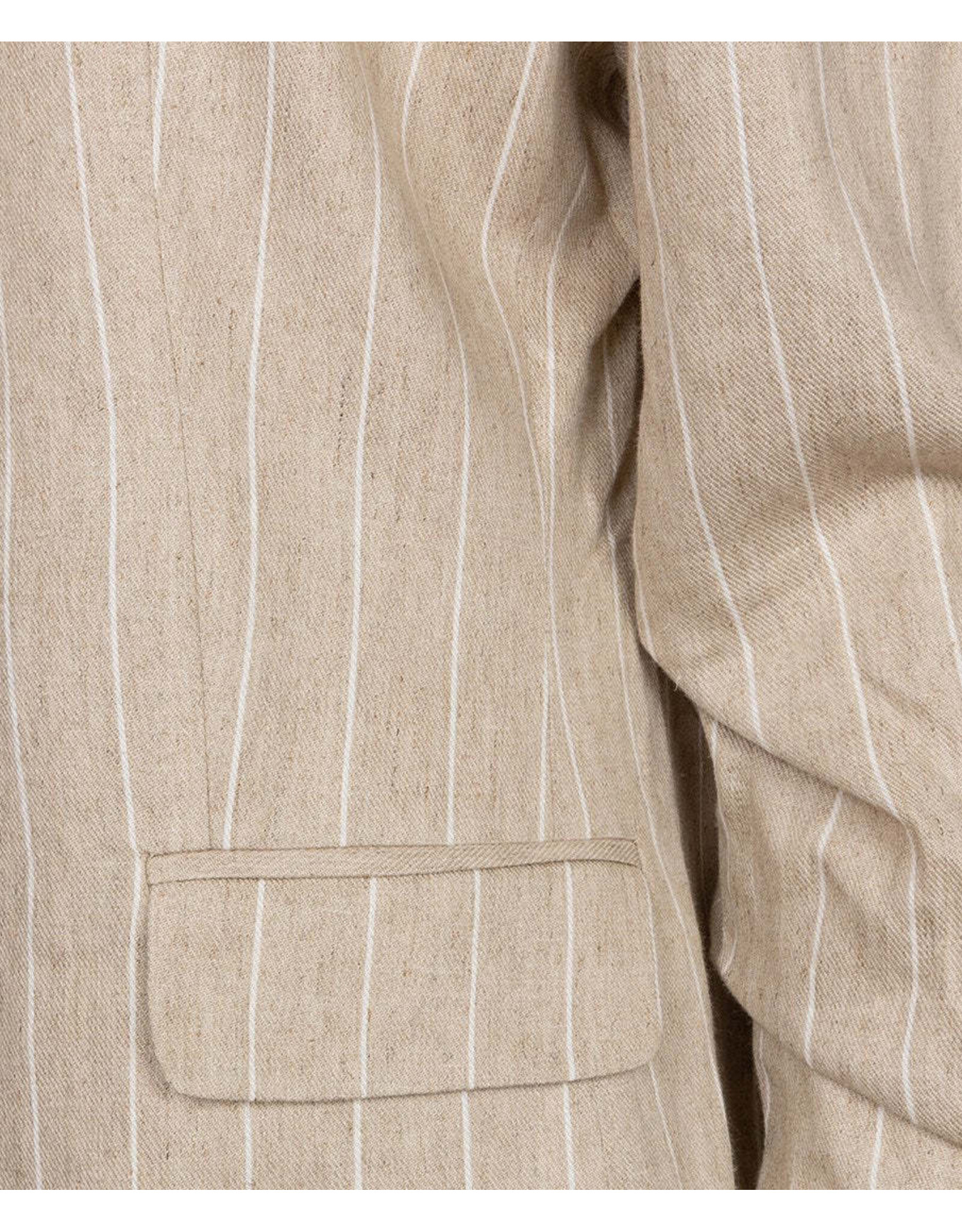 EsQualo EsQualo - Linen Striped Blazer (Sand)