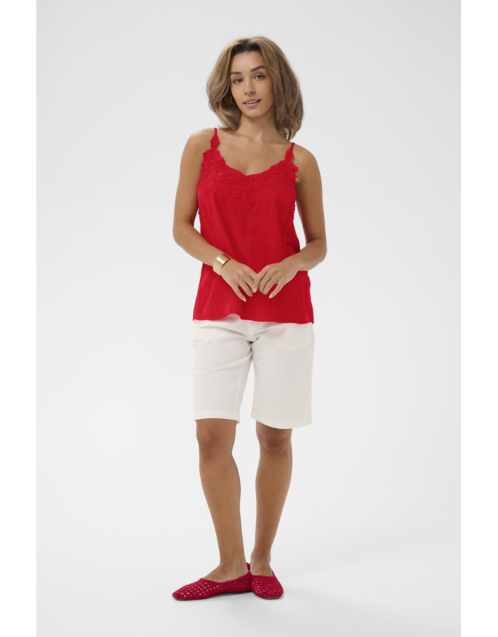 Cream Cream - Anna top (High Risk Red)