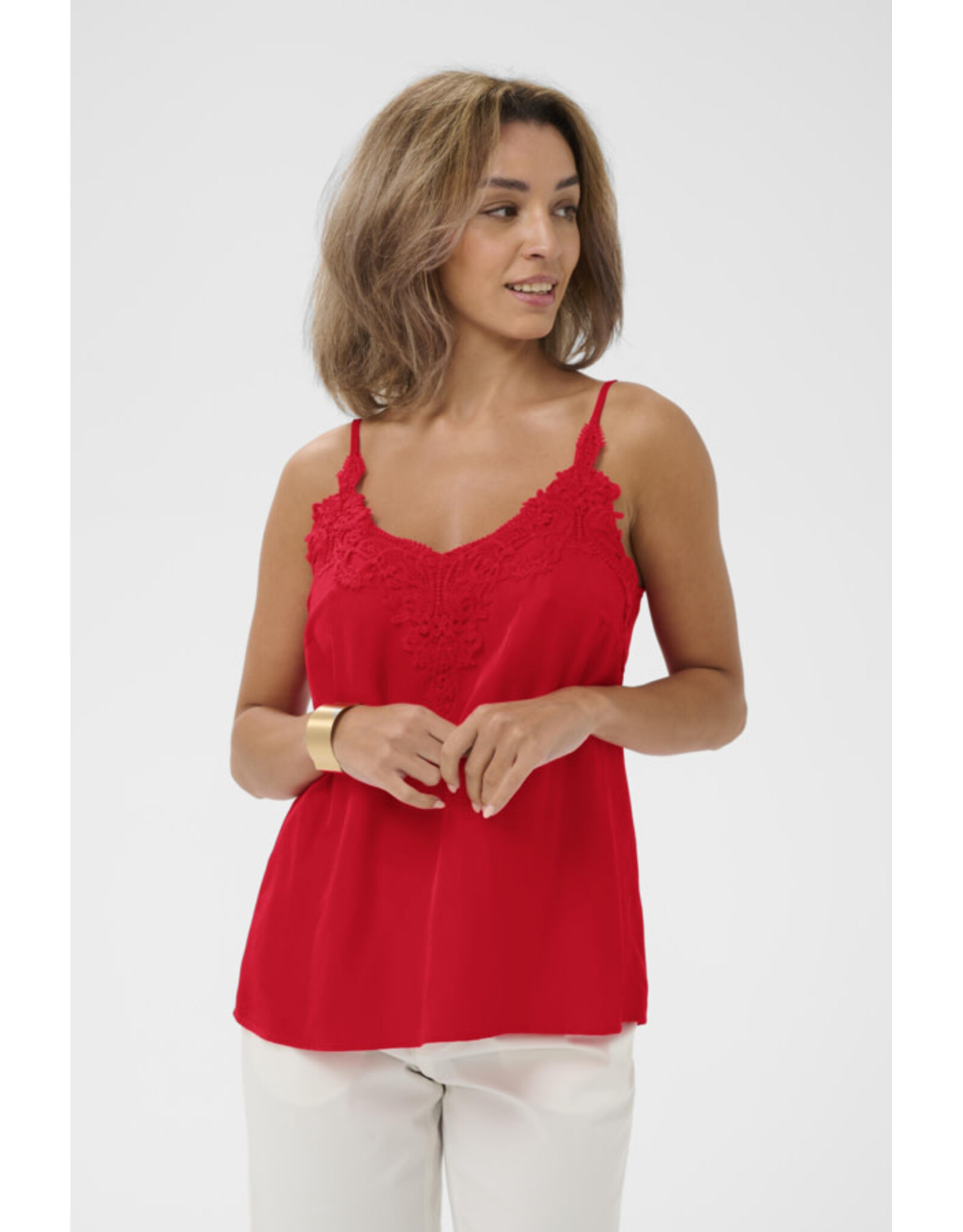 Cream Cream - Anna top (High Risk Red)