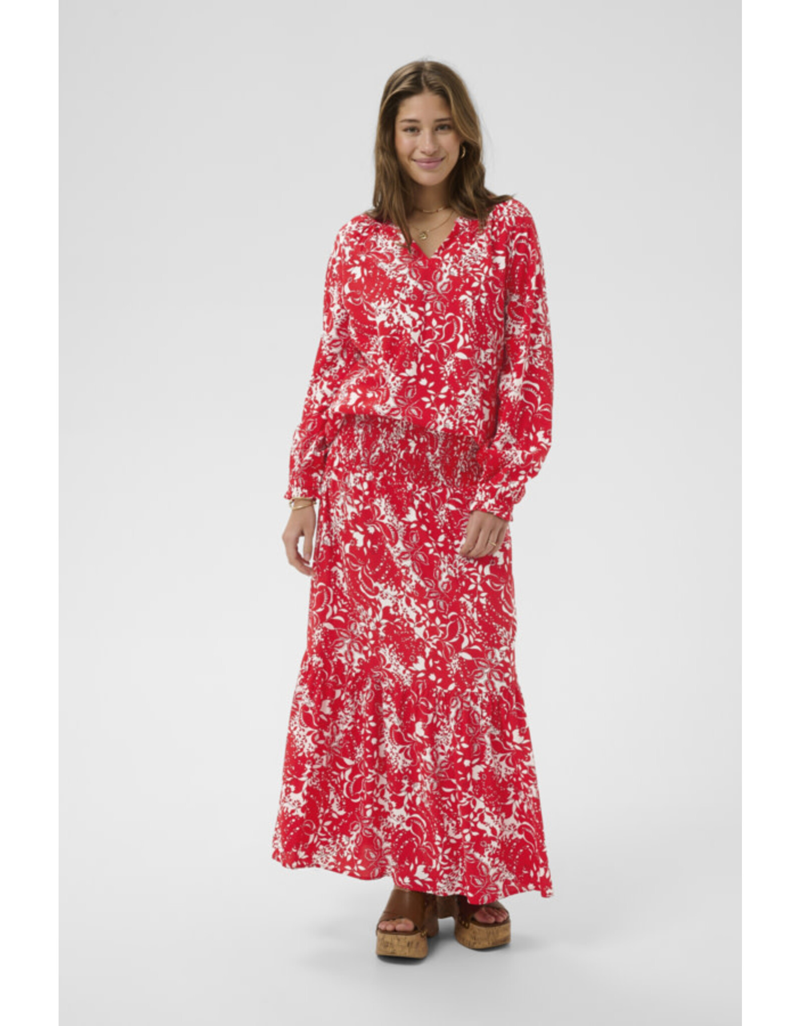 Cream Cream - Tiah Skirt (Risk Red Toile)