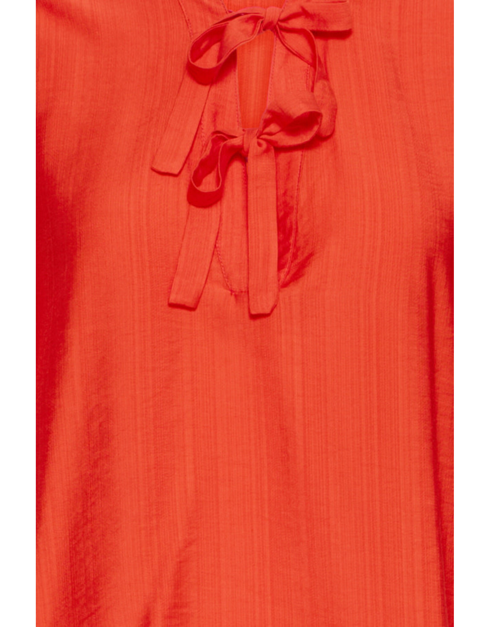 ICHI ICHI - Melda Tie Up Blouse (Fiery Red)