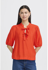 ICHI ICHI - Melda Tie Up Blouse (Fiery Red)