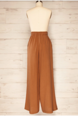 Dailystory Dailystory - Hollie Textured Drawstring Pants (Cognac)