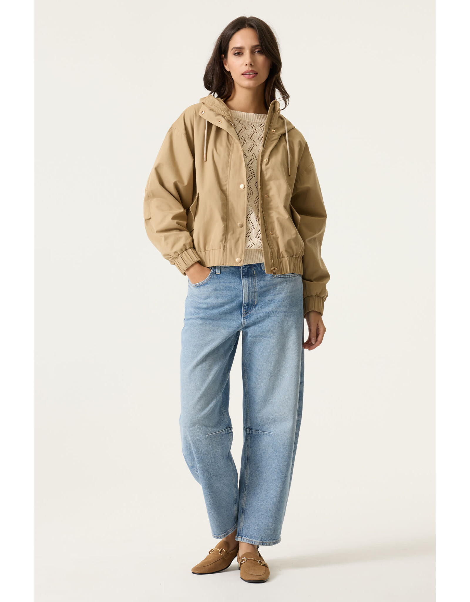 Garcia Garcia - Funnel Neck Coat (Tan)