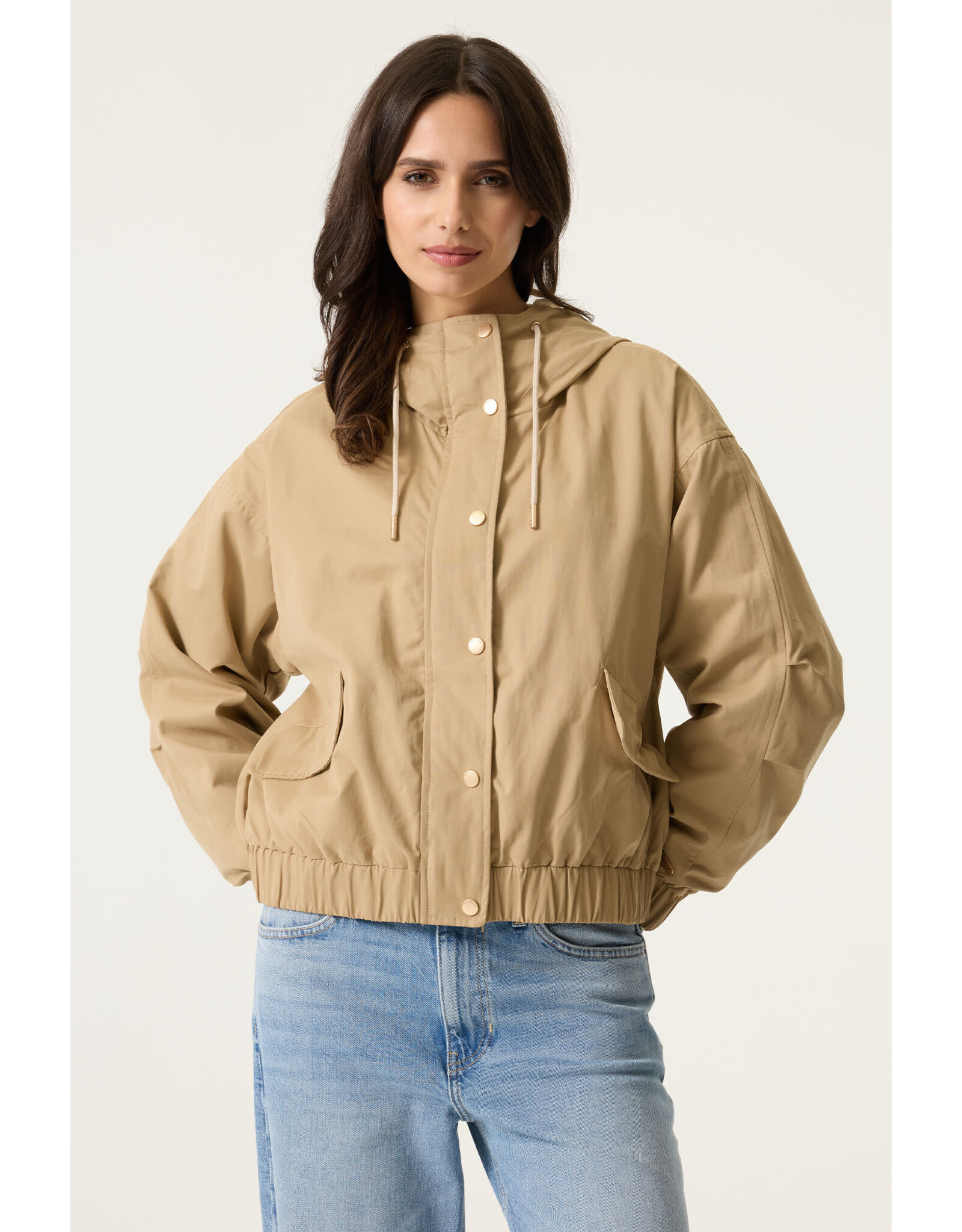 Garcia Garcia - Funnel Neck Coat (Tan)