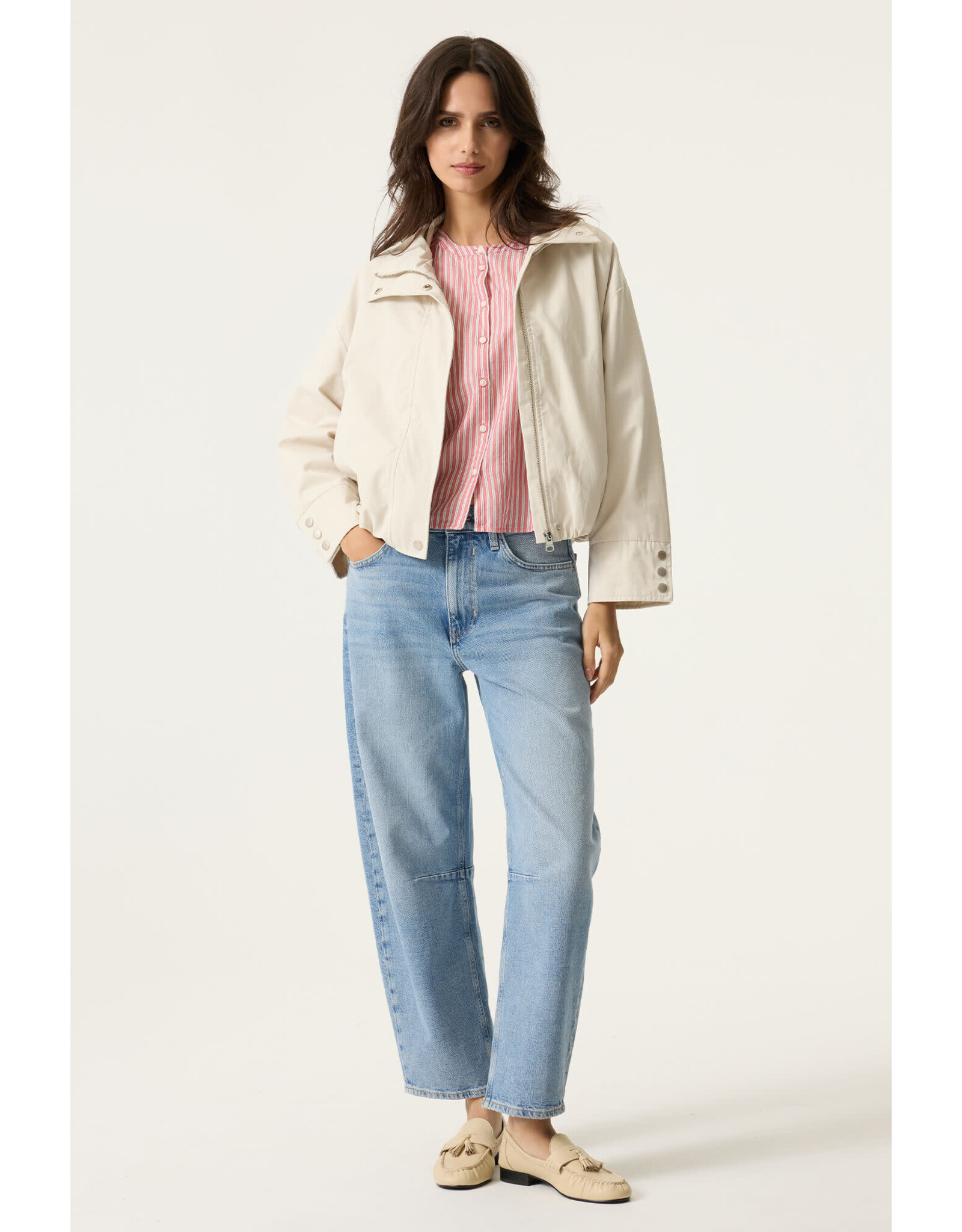 Garcia Garcia - Funnel Neck Coat (Off White)