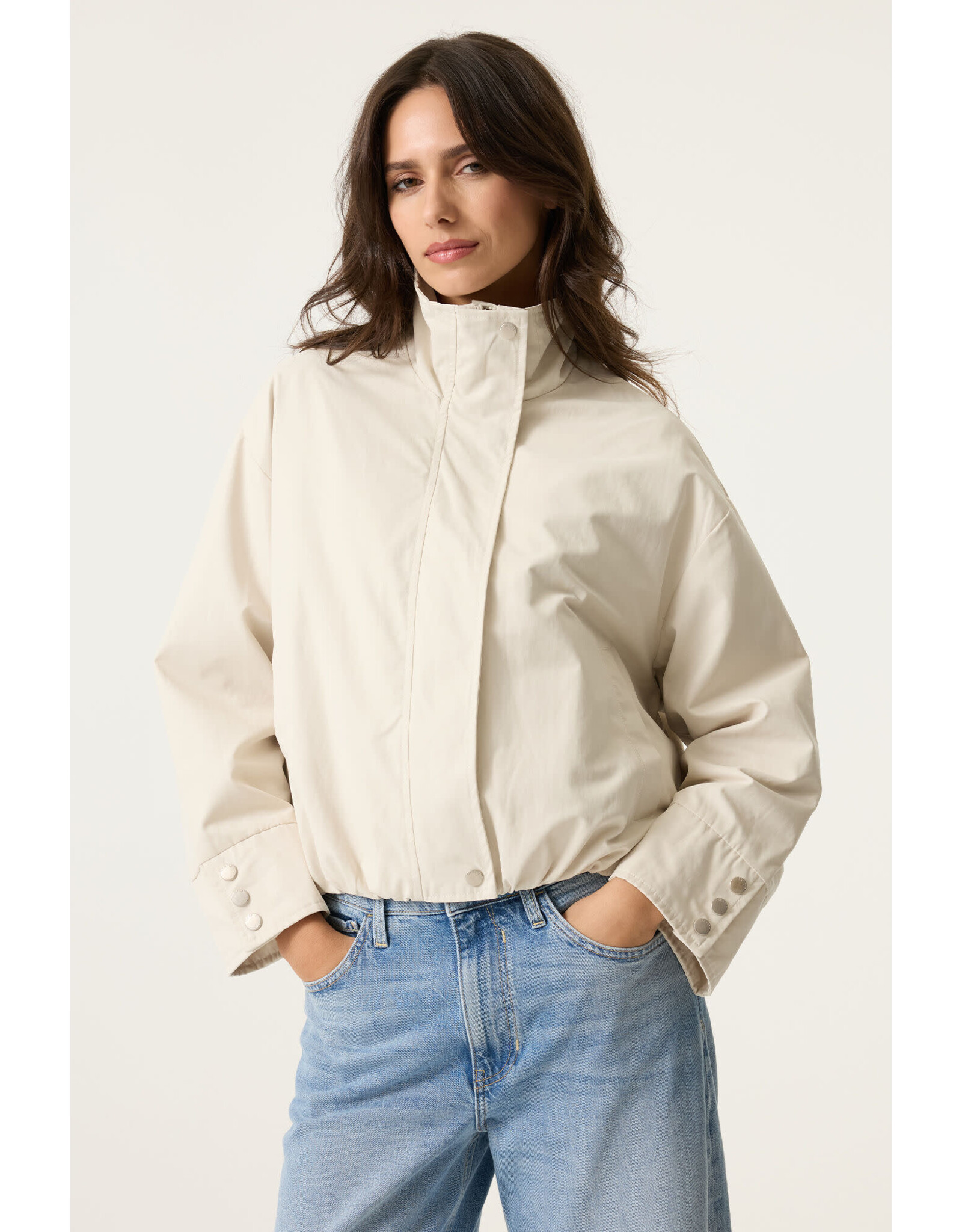 Garcia Garcia - Funnel Neck Coat (Off White)