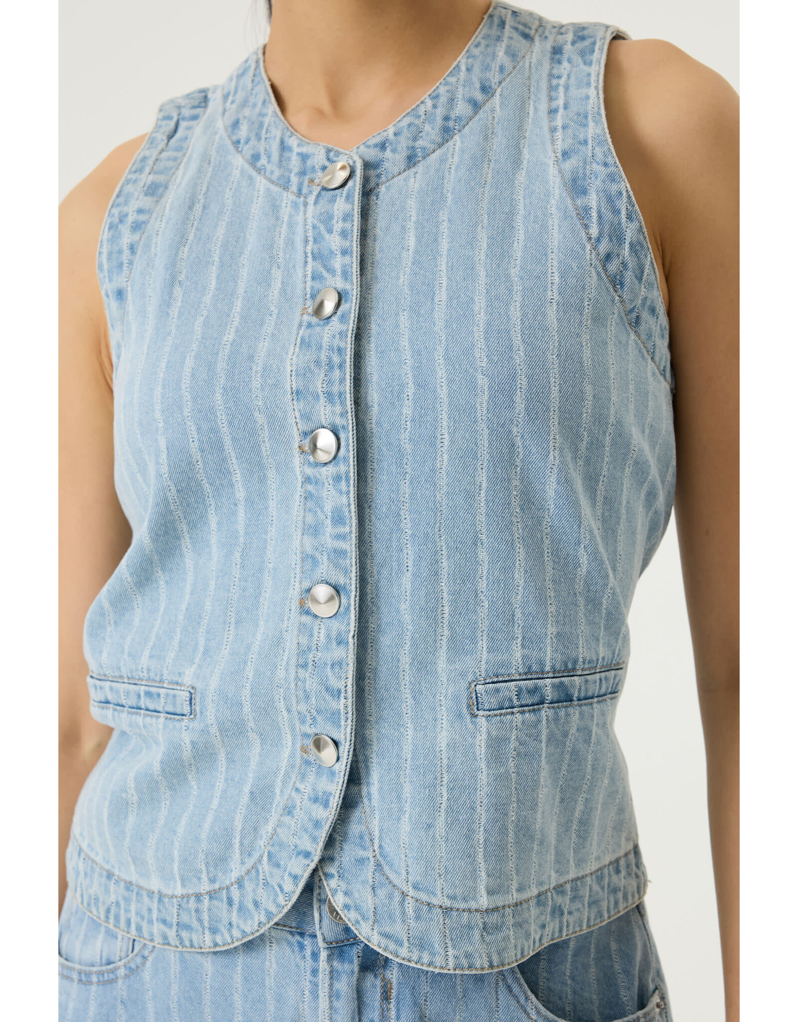Garcia Garcia - Denim Vest (Stripe)