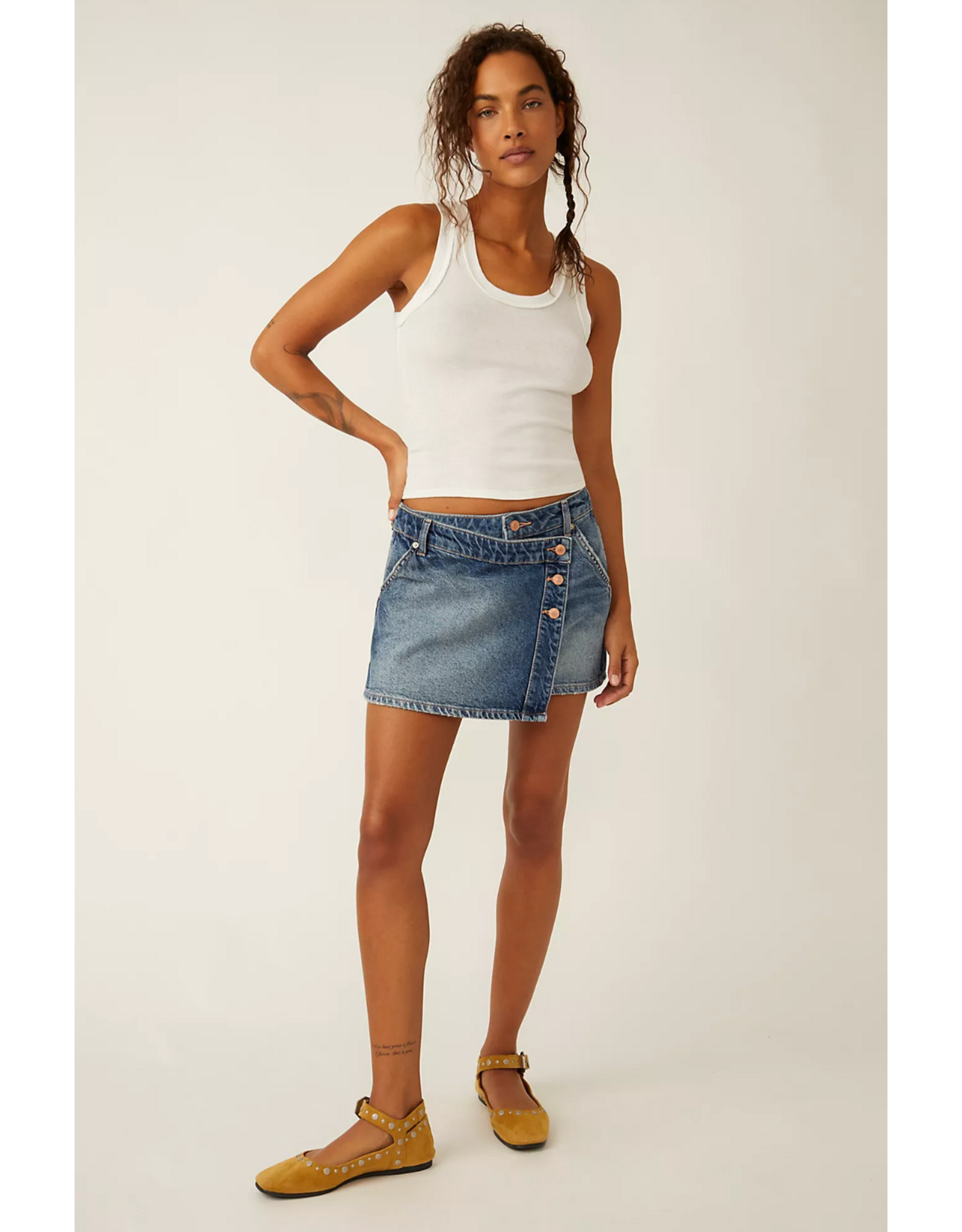 Free people Free People - Wynne Denim Skirt (Cornflower)