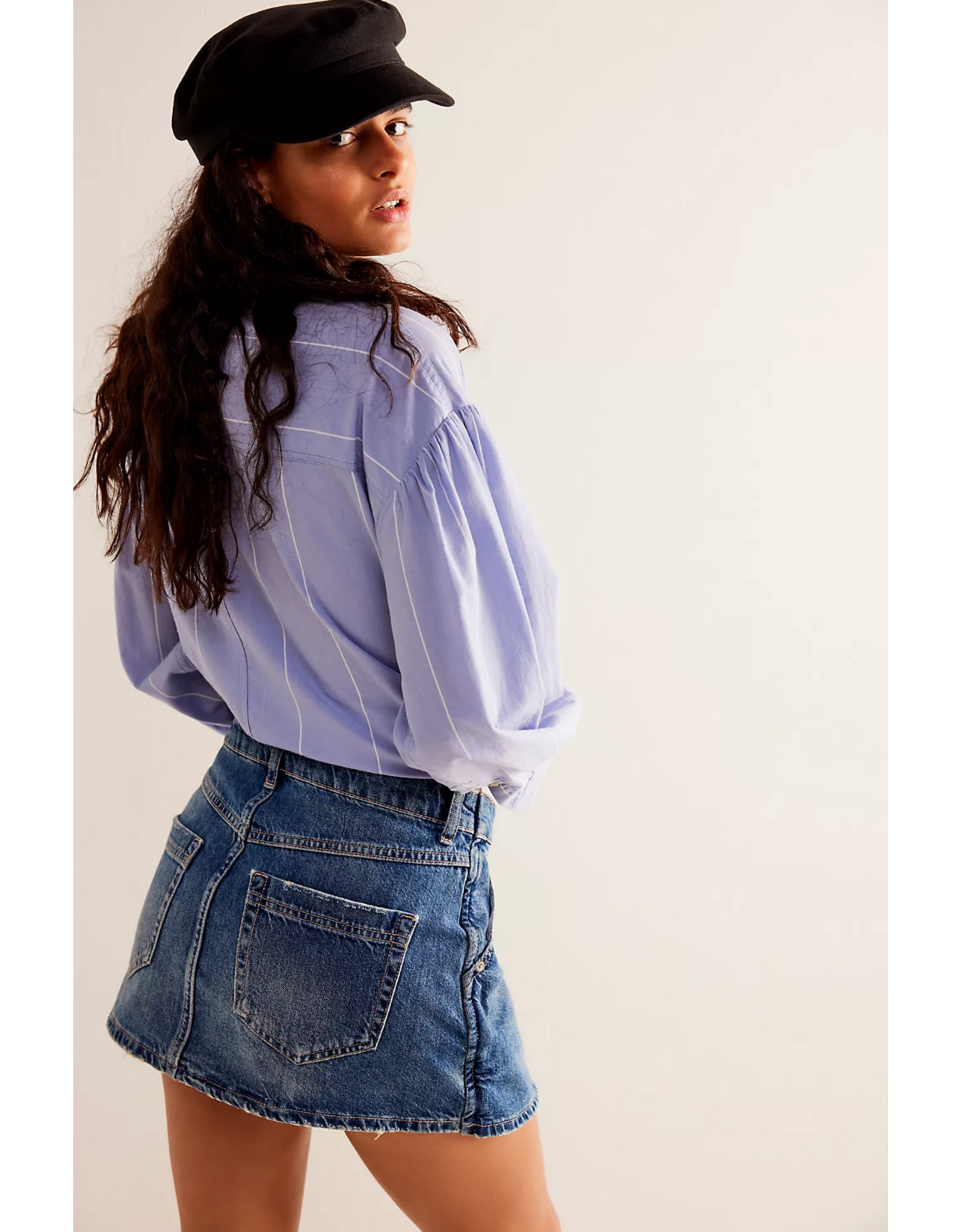 Free people Free People - Wynne Denim Skirt (Cornflower)