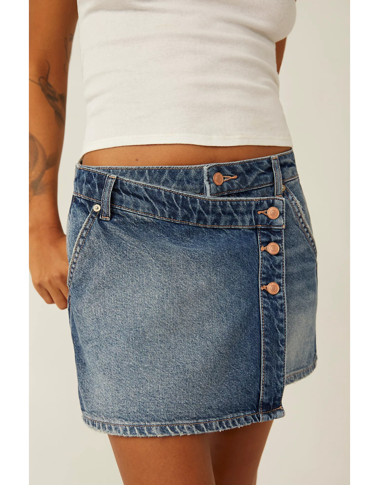 Free people Free People - Wynne Denim Skirt (Cornflower)