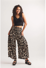 Papillon Papillon - Leopard Print Wide Leg Pants (Black)