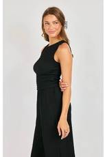 Sadie & Sage Sadie & Sage - Howdy Honey Textured Tank (Black)