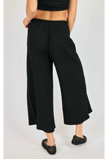 Sadie & Sage Sadie & Sage - Howdy Honey Textured Pants (Black)