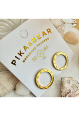 Pika & Bear Pika & Bear - "Samsara" Roman Numerals Circle Studs in Raw Brass