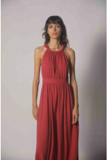 Korner Korner - Twist Back Midi Dress (Dark Red)