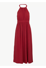 Korner Korner - Twist Back Midi Dress (Dark Red)