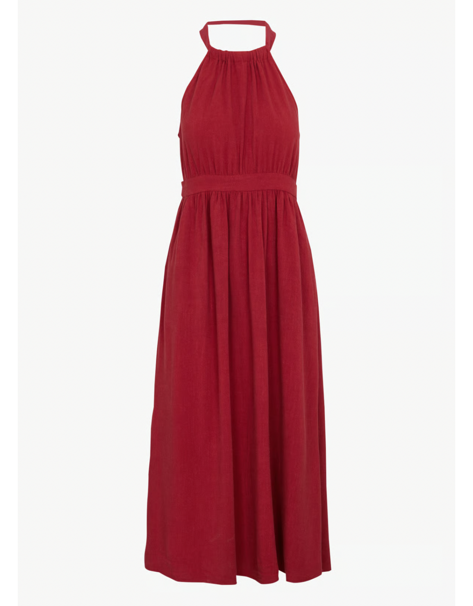 Korner Korner - Twist Back Midi Dress (Dark Red)