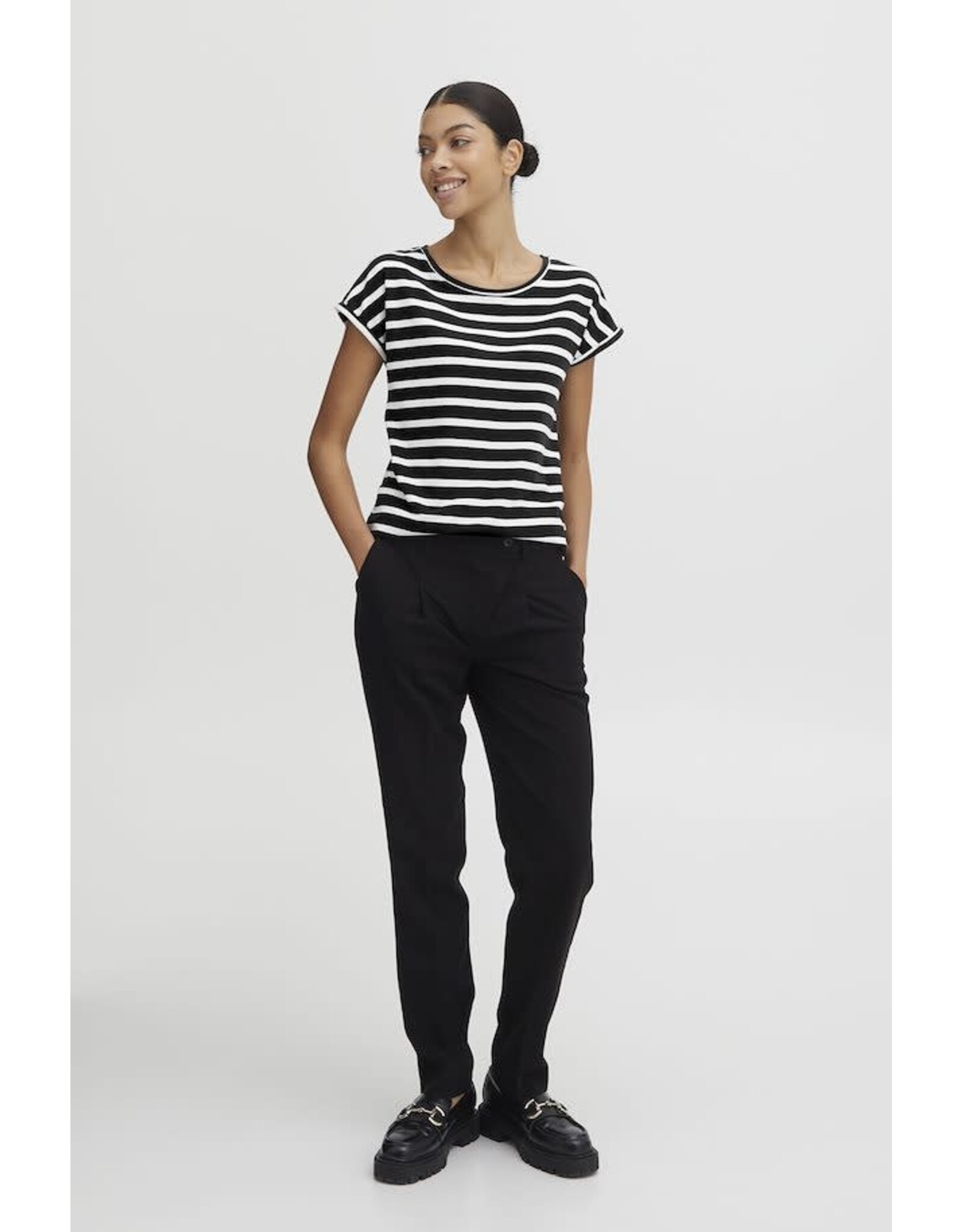 b.young b.young - Pamila Jersey Knit Striped Tee (Off White)