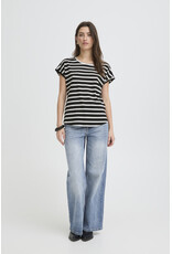 b.young b.young - Pamila Jersey Knit Striped Tee (Off White)